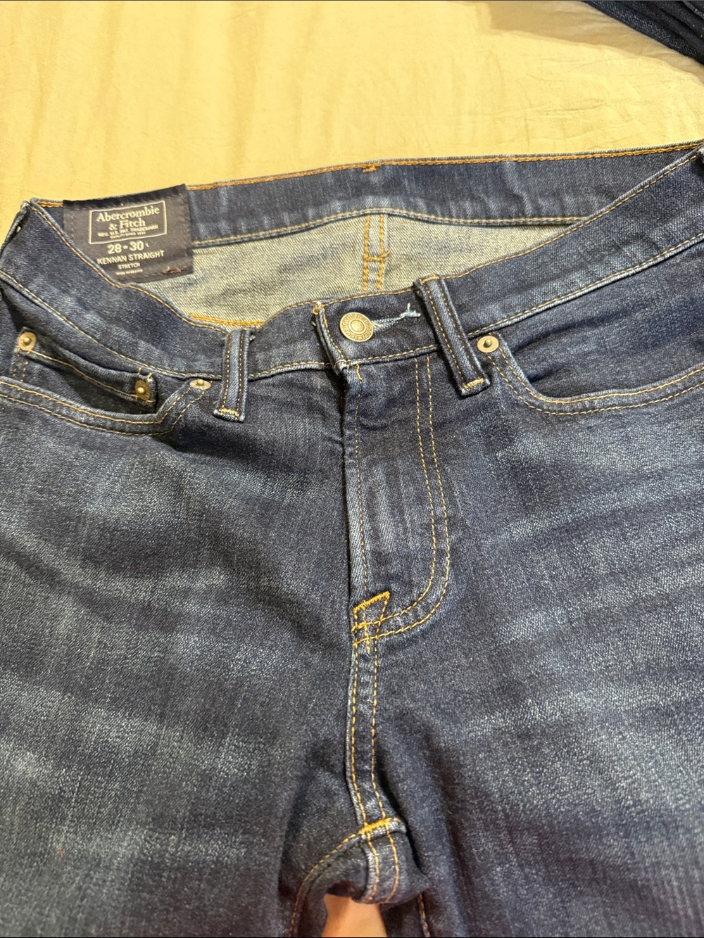 Abercrombie & Fitch Men's Indigo Slim Straight Jeans
